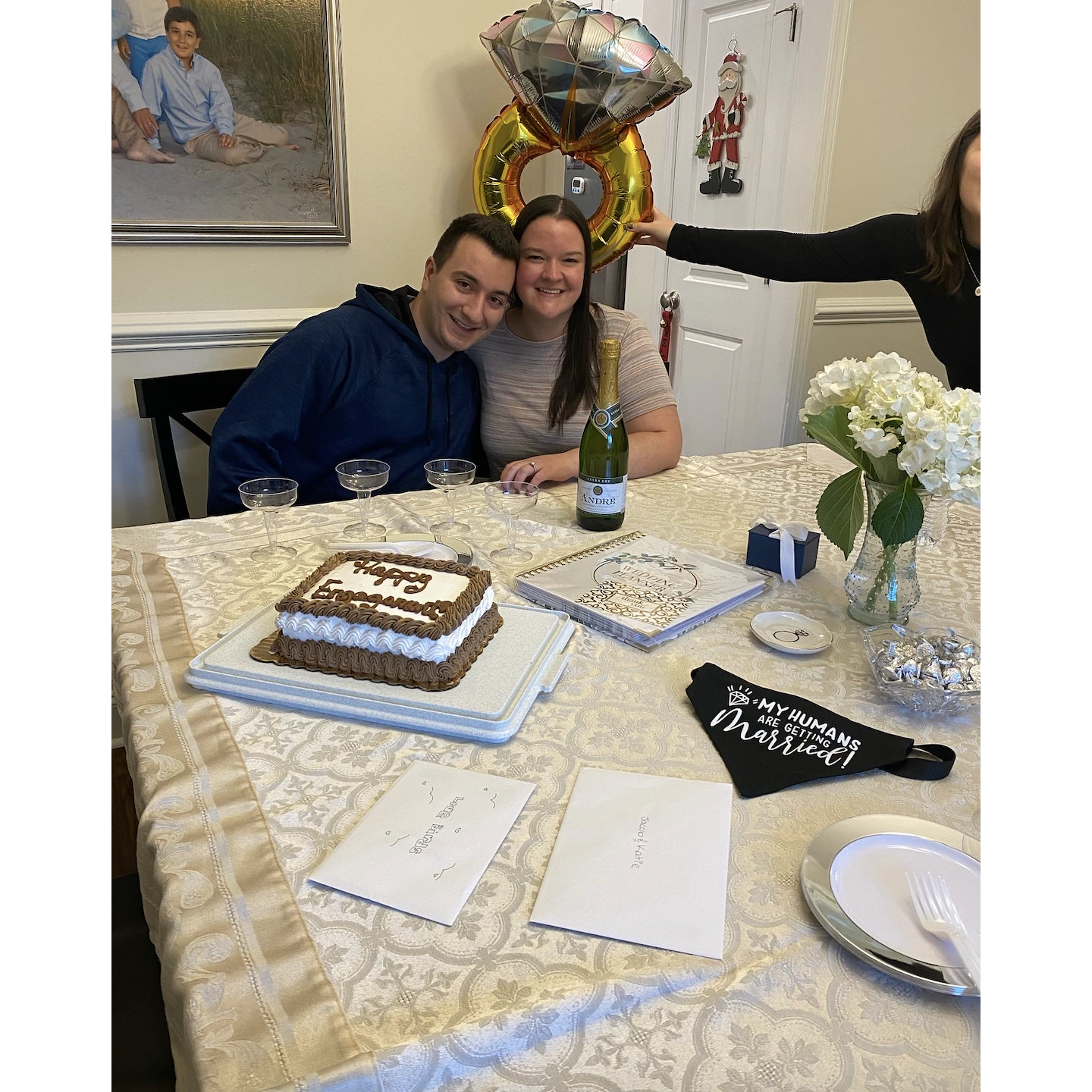 Celebrating our engagement with Jake's family in SC!