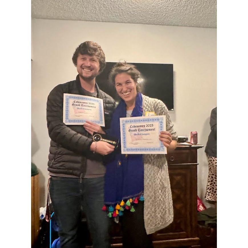 Our crowning achievement- winning 1st place in a codenames tournament!