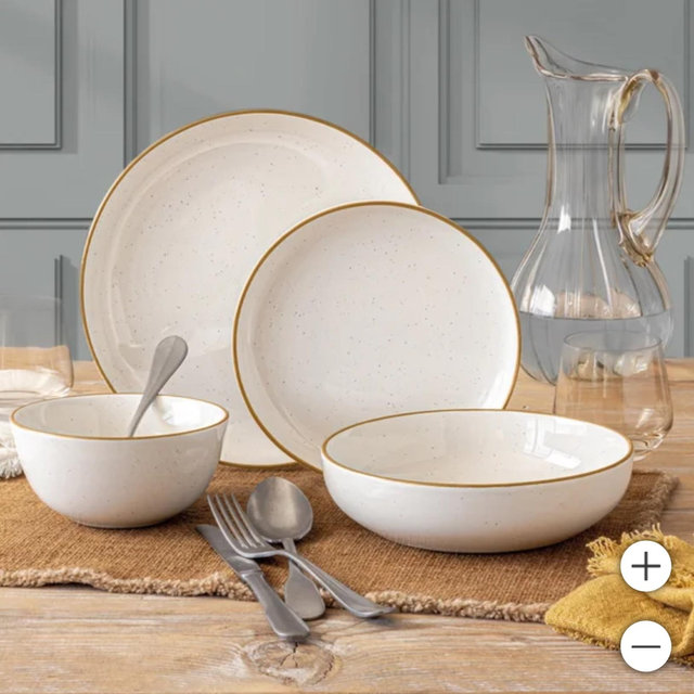 over&back Options 16-piece Dinnerware Set