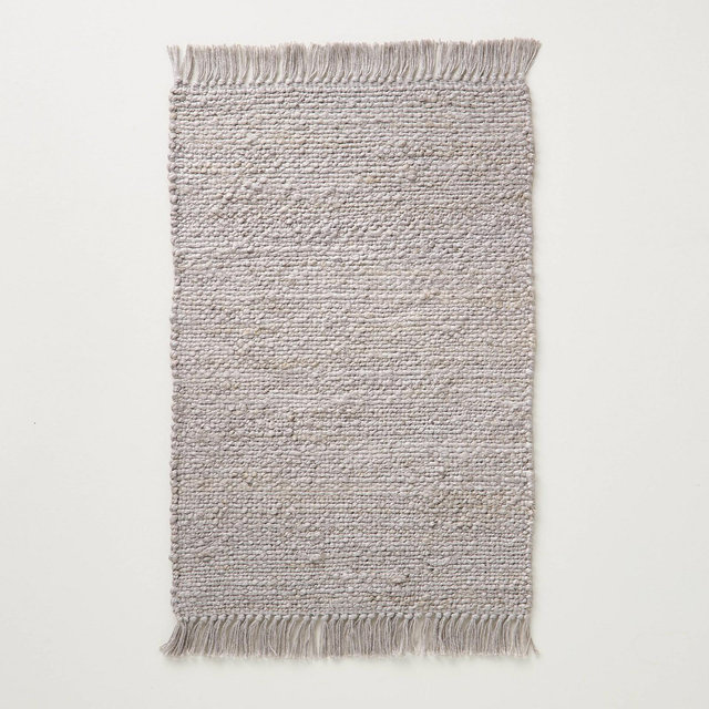2'x3' Bleached Jute Fringe Accent Rug Gray - Hearth & Hand™ with Magnolia