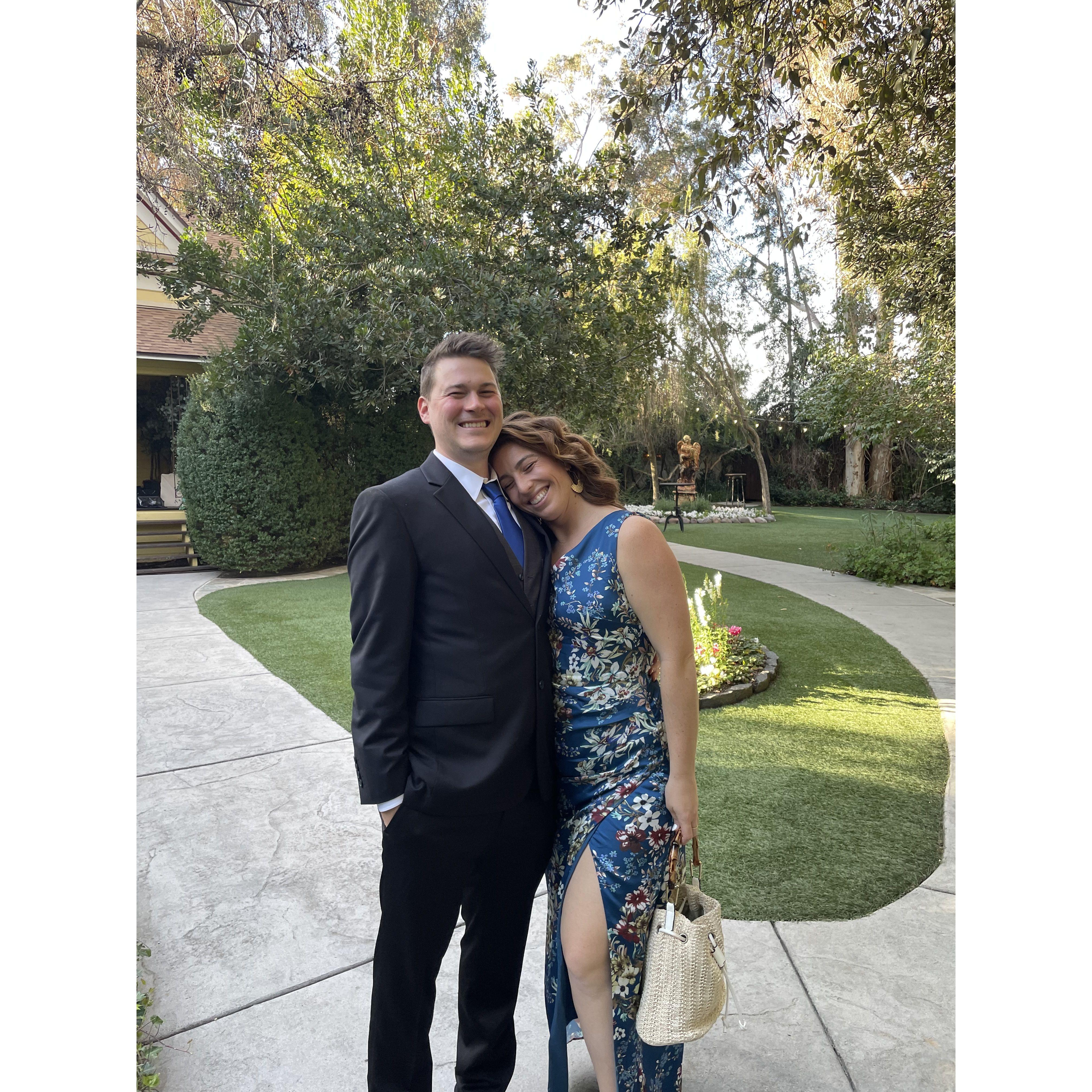Dressed up for our friend's wedding