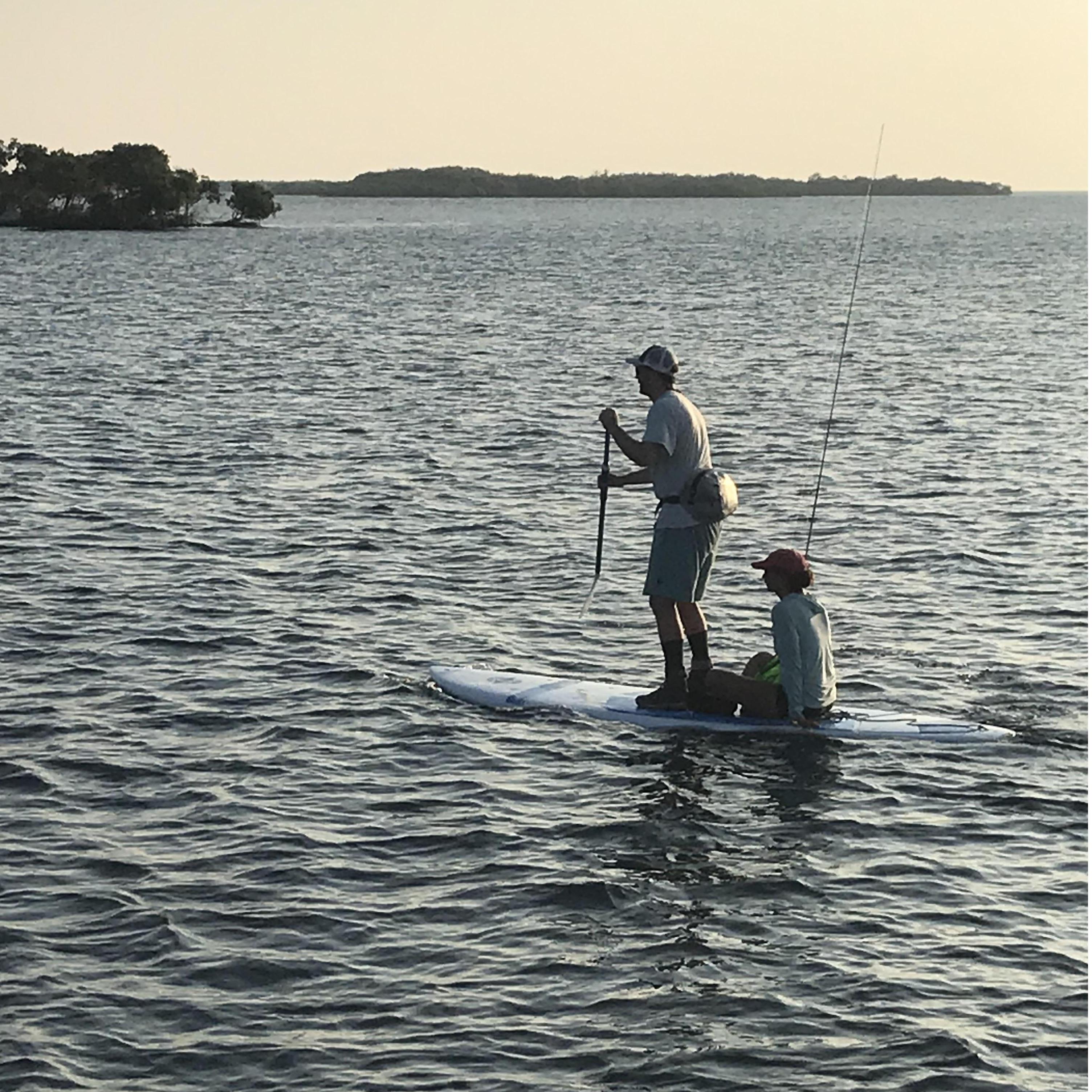 Many happy hours have been spent on paddleboard fishing adventures in Belize.