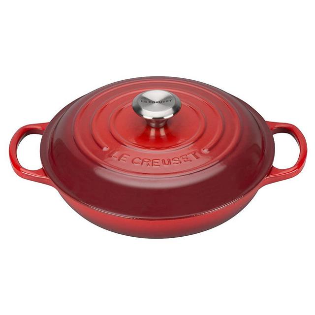 Le Creuset Enameled Signature Cast Iron Braiser, 2.25 qt, Cerise