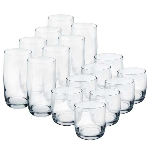 Pratiksha 16 Piece Assorted Glassware Set