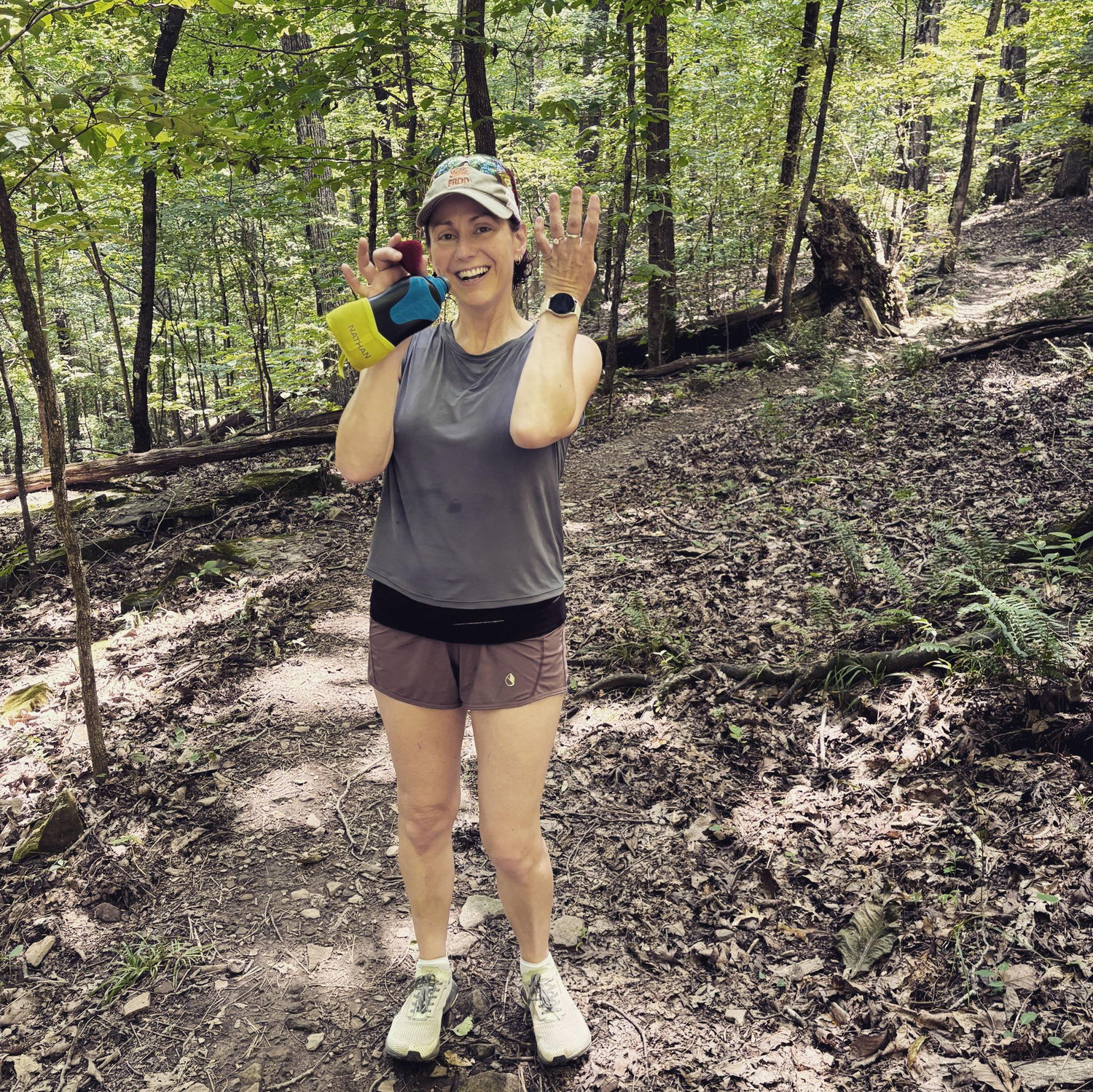 minutes post engagement. mid-6 mile hike at Monte Sano. still no ideas how to take decent pictures.