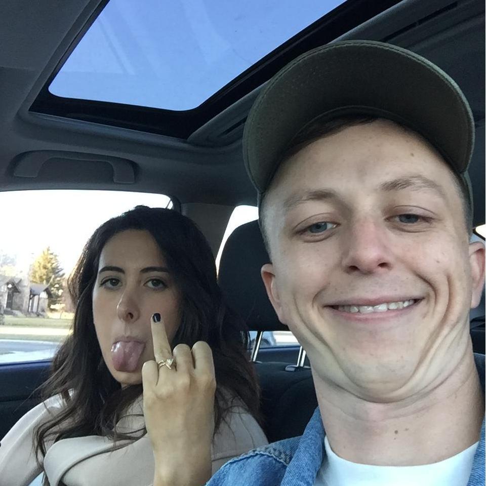 A beautiful selfie of us on the day of getting engaged!