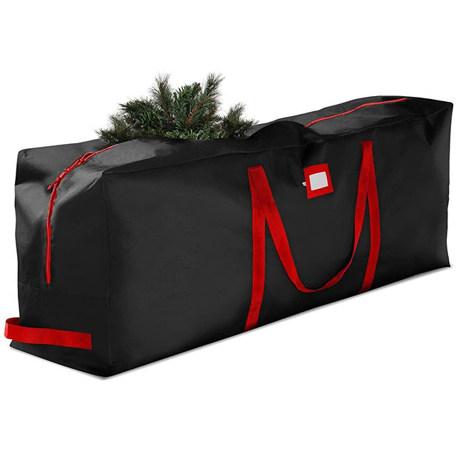 Premium Large Christmas Tree Storage Bag - Fits Up to 9 ft. Tall Artificial Disassembled Trees, Durable Handles & Sleek Dual Zipper - Holiday Xmas Bag Made of Tear Proof 600D Oxford - 5 Year Warranty