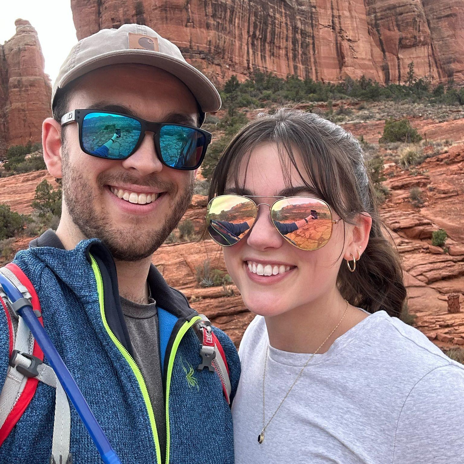 Hiking in Sedona, AZ for Sam's birthday in January 2024