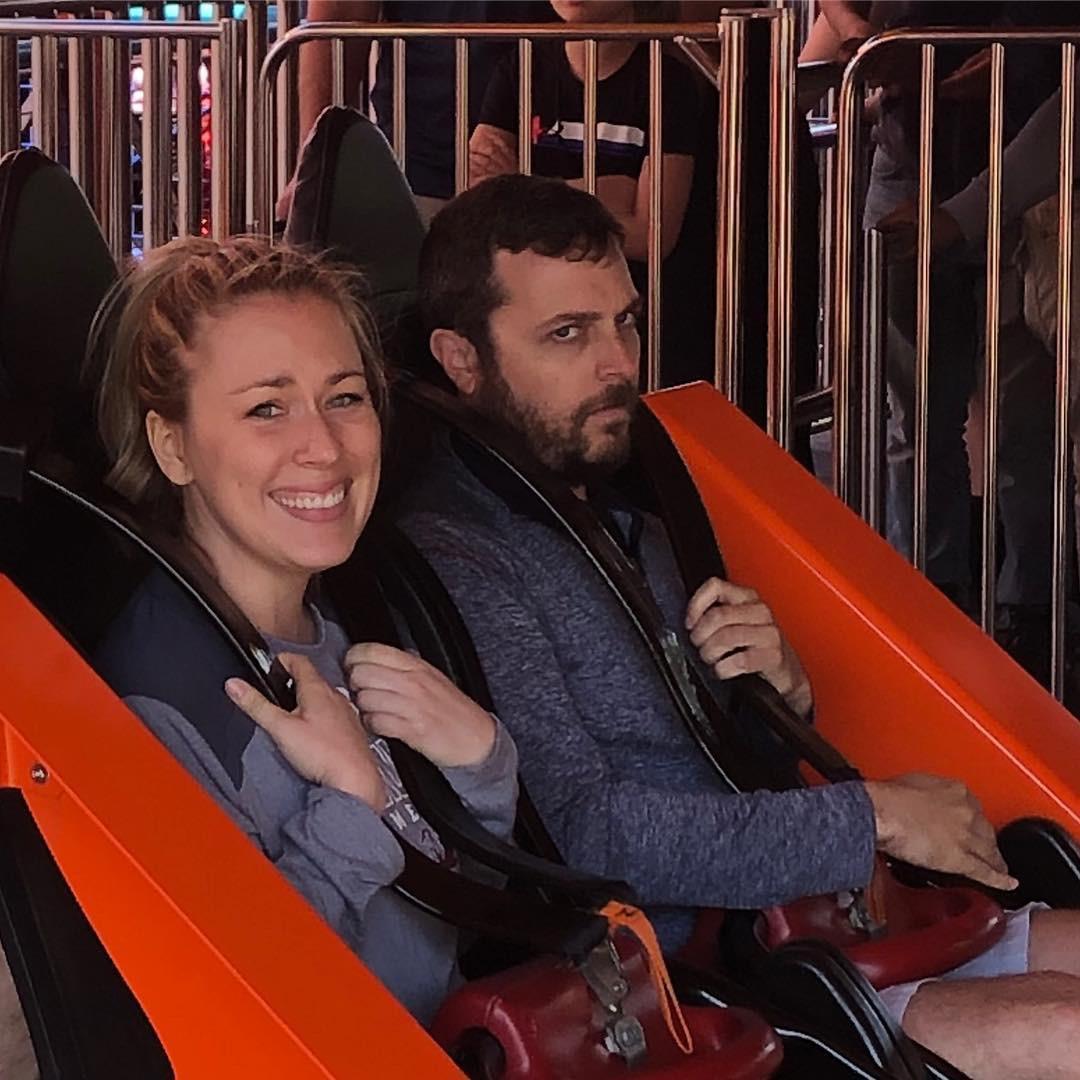 First roller coaster ride together at Busch Gardens