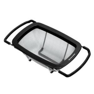 KitchenAid Expandable Stainless Steel Colander, Black