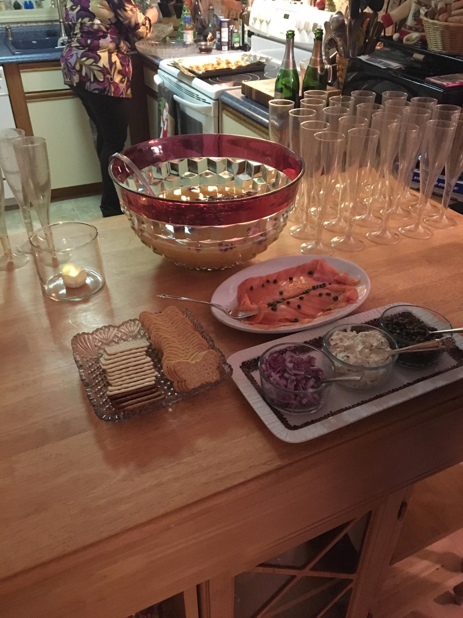 Setting up for the Engagement Party!