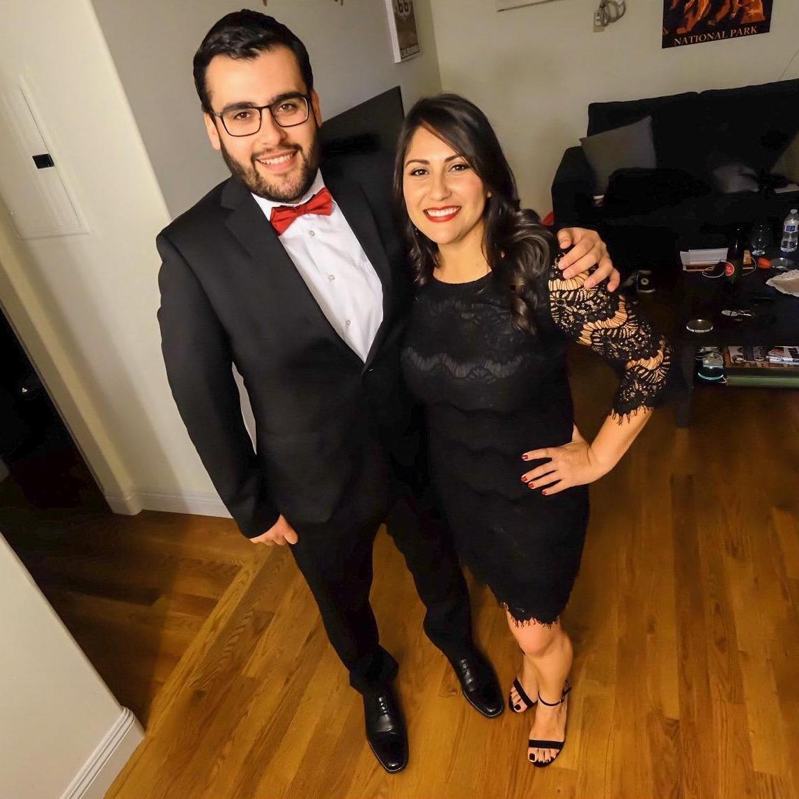 Ready for a friends wedding. Ricky loves a good suit and bowtie.