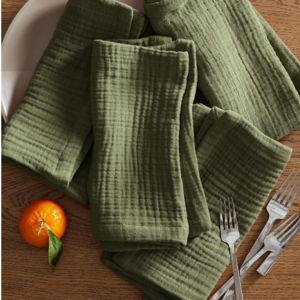 Organic Cotton Gauze Napkins (Set of 12) - Olive