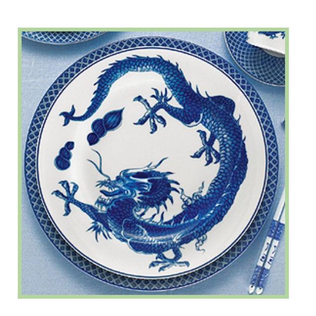 MOTTAHEDEH Blue Dragon Dinner Plate China