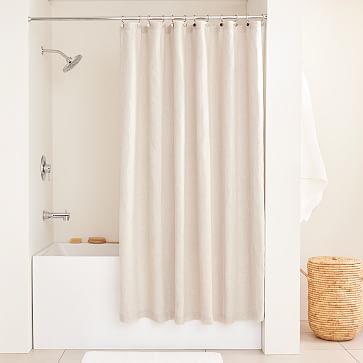 European Flax Linen Shower Curtain & Liner