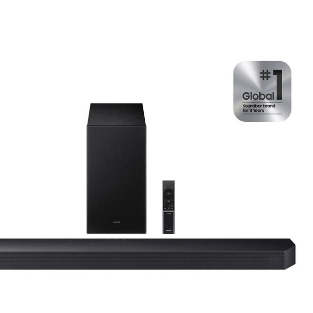 Samsung - HW-Q600C 3.1.2 Channel Q-series Soundbar with Wireless Subwoofer, Dolby Atmos and Q-Symphony - Titan Black