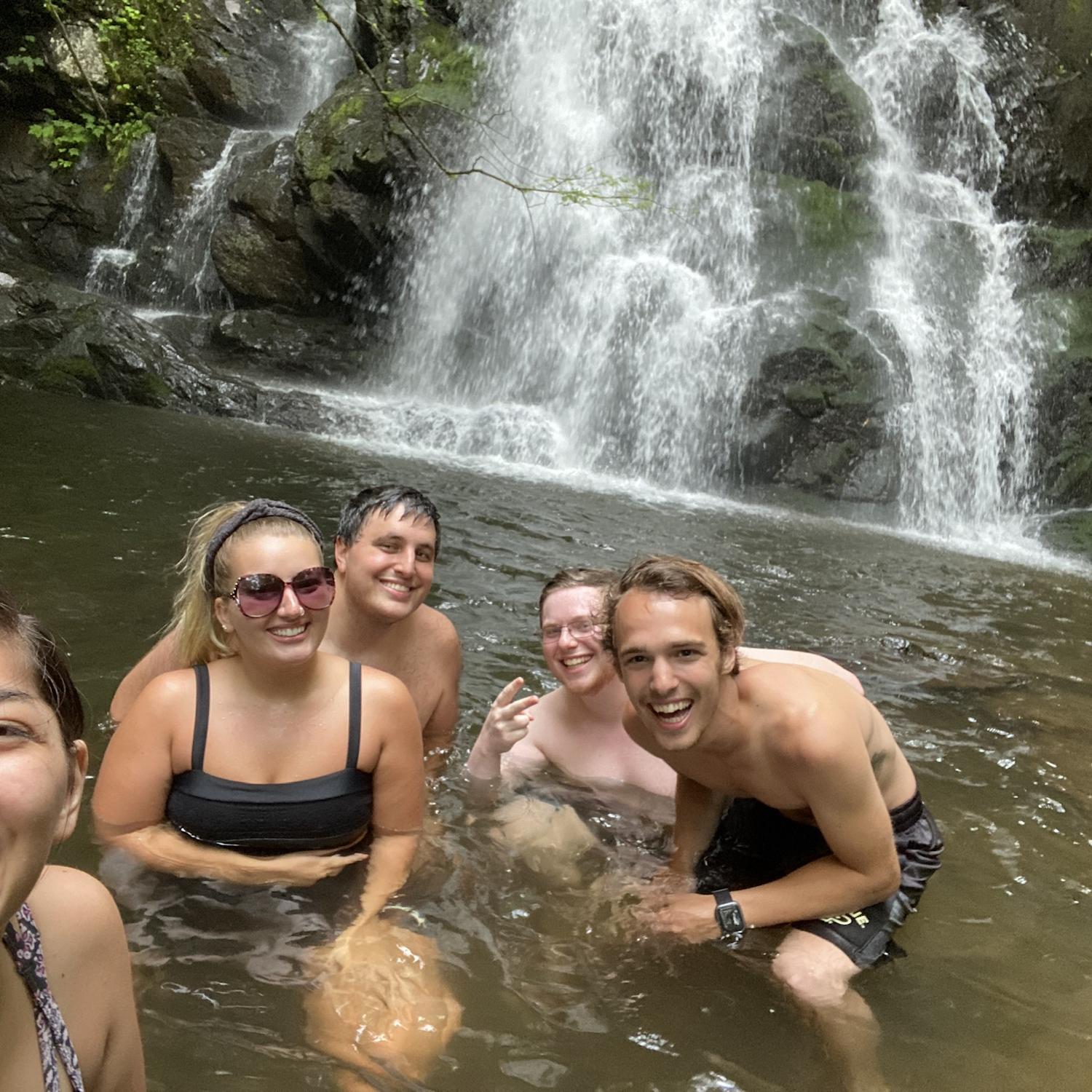 Hiked to a waterfall in Gatlinburg, Tennessee with Caitlin’s friends Keela, Charlie, and Sean.