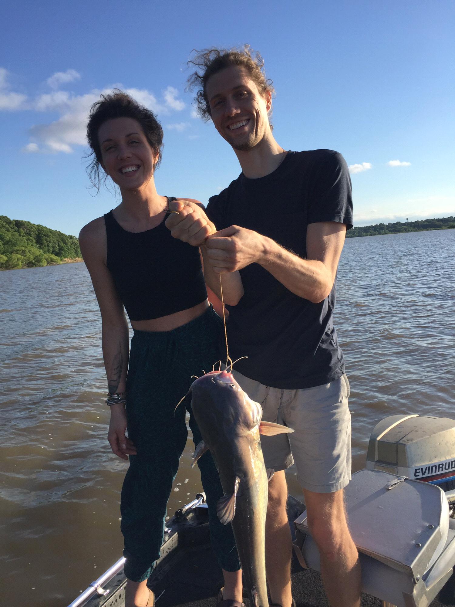 Perry lake - 2017
Checking fishing lines with CJ's dad, Curt.