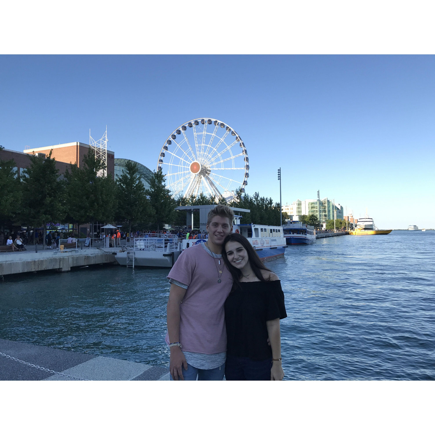 One of Halie and Michael's first dates was to Navy Pier in August 2017.