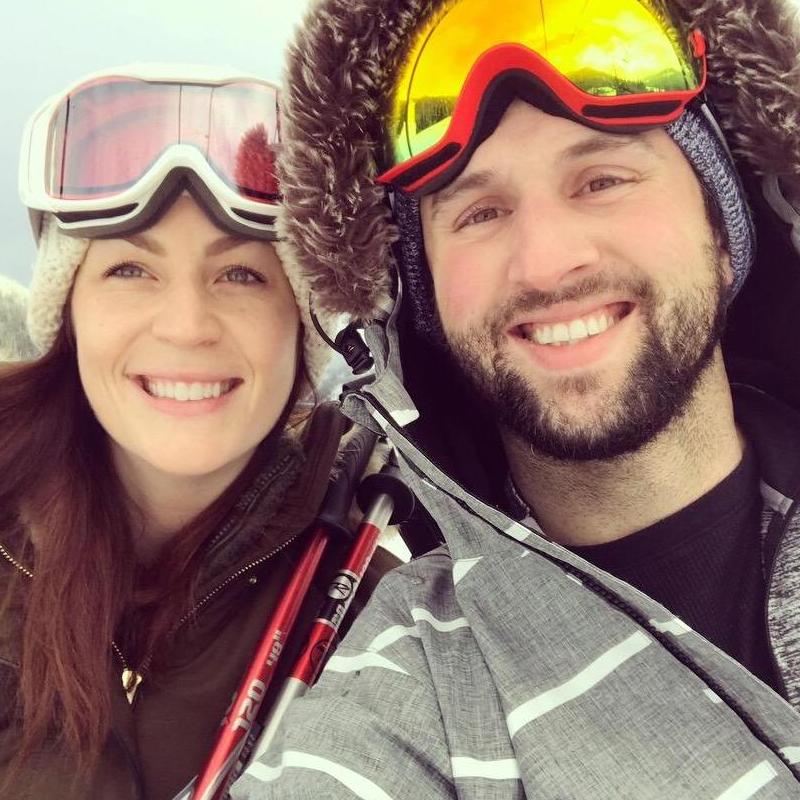 On the slopes during Kate's first trip to visit Bryant in Seattle (January 2017)