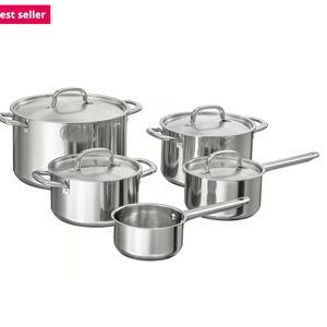 IKEA 365+ 9-piece cookware set - stainless steel