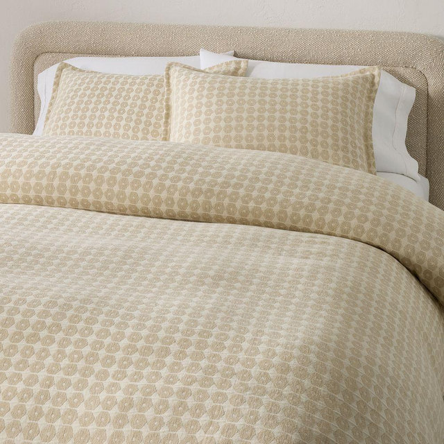Honeycomb Woven Duvet, King/Cal.King, Sand