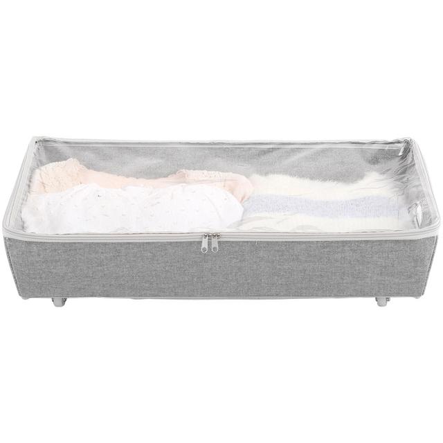 Better Homes & Gardens Rolling Under bed Zippered Storage Bin, 26" x 15"