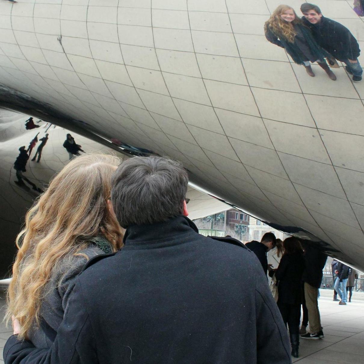 Wintery fun in downtown Chicago, before we moved to Madison.
