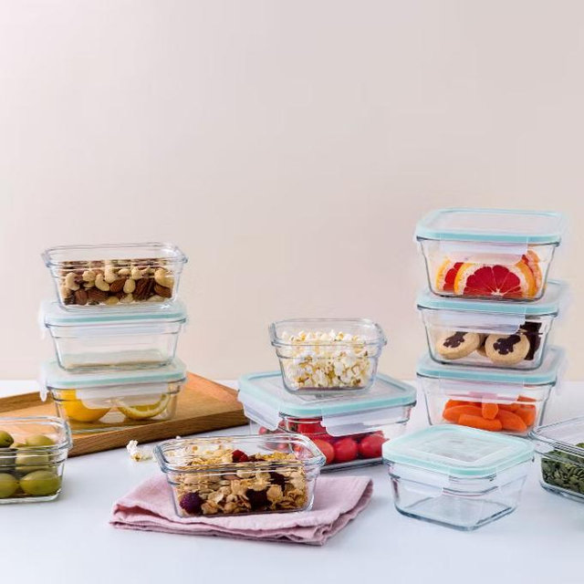 Glasslock 24 Piece Glass Food Storage Containers Set w/ Lids