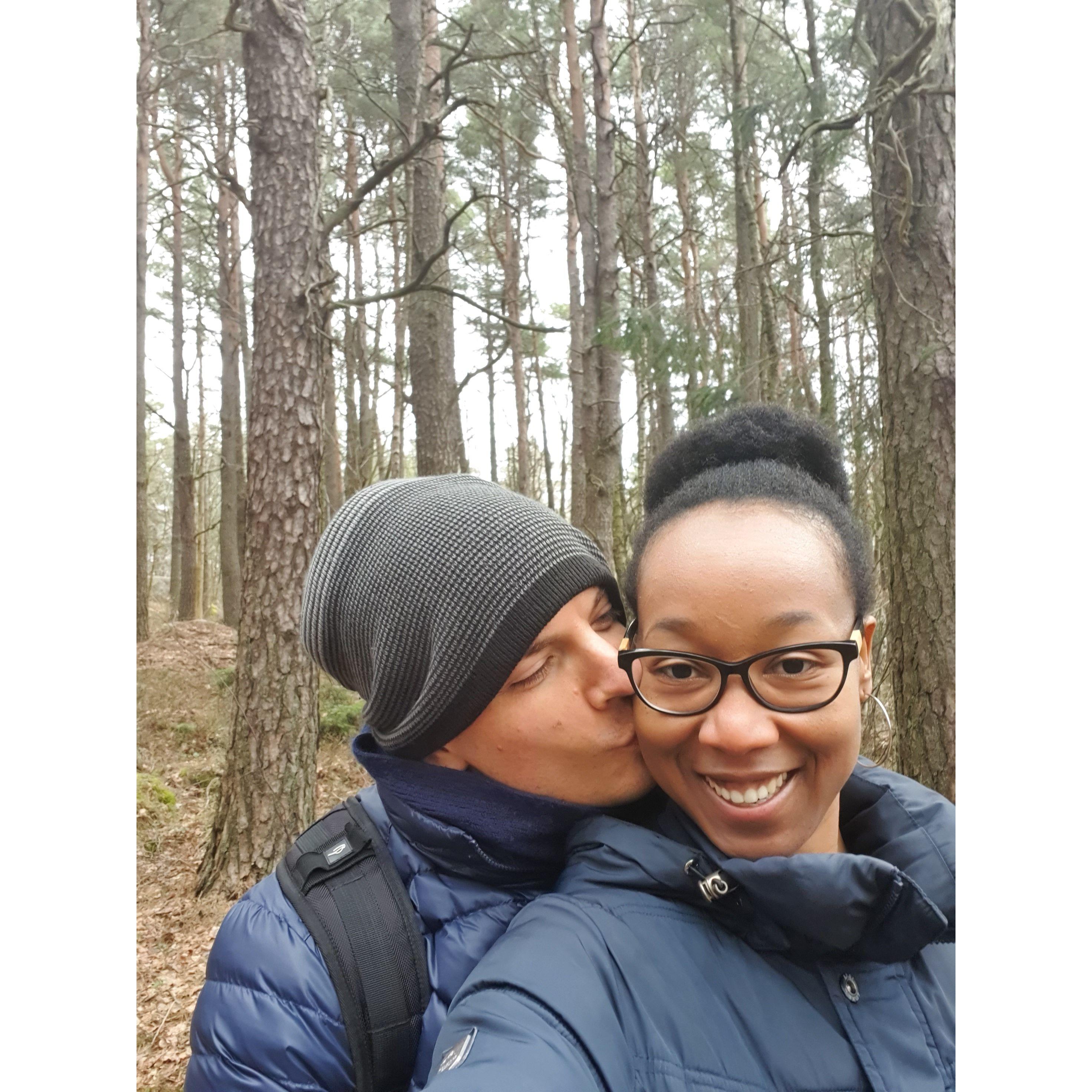 Even in winter, we try to get out and explore the nature around the city. Photo taken in the hills around Gothenburg.