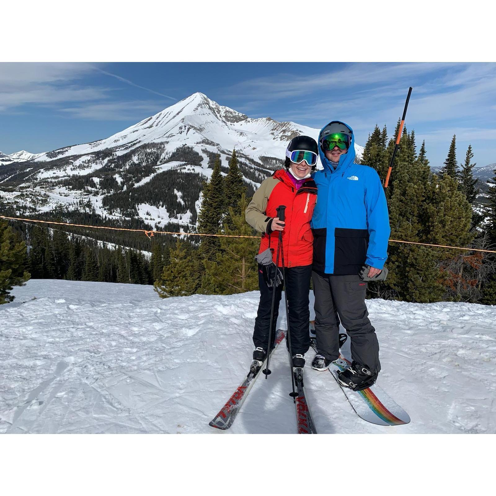 First ski/snowboarding adventure out west! We had the best time in Big Sky, Montana!