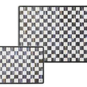 Courtly Check Glass Cutting Board, Set of 2
