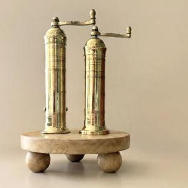 Ophelia Greek Salt + Pepper Mills, Set of 2