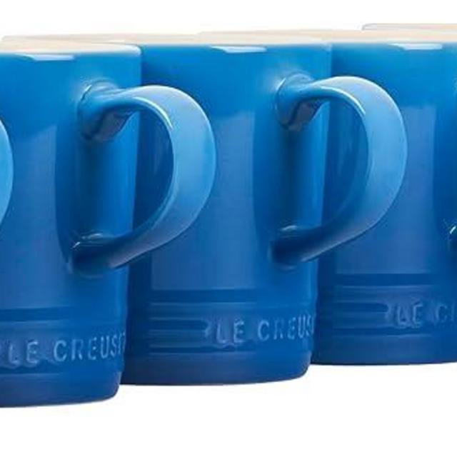 Le Creuset Stoneware Set of 6 London Mugs, 12 oz. Each, Marseille
