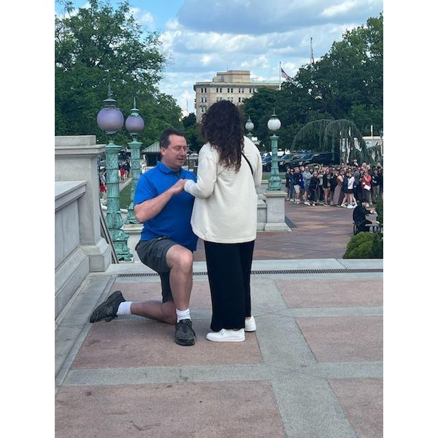 Don proposed on April 24th in front of the Library of Congress (for those of you who don't know, I'm a big National Treasure fan)