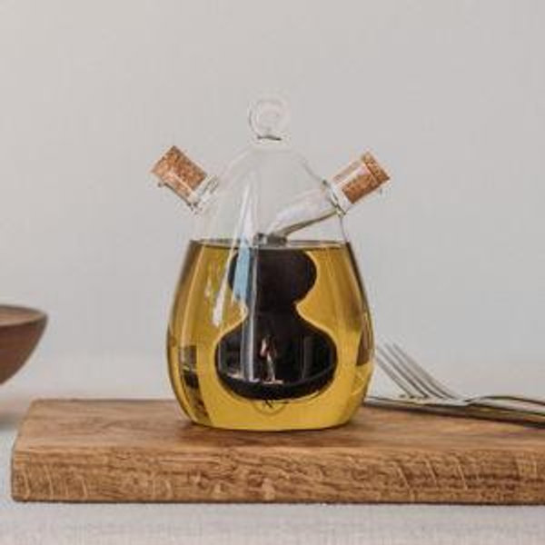 Oil and Vinegar Bottle, Oil and Vinegar Cruet, Oil Bottle With Cork, Glass Olive Oil and Balsamic Vinegar Bottle, Housewarming Gift