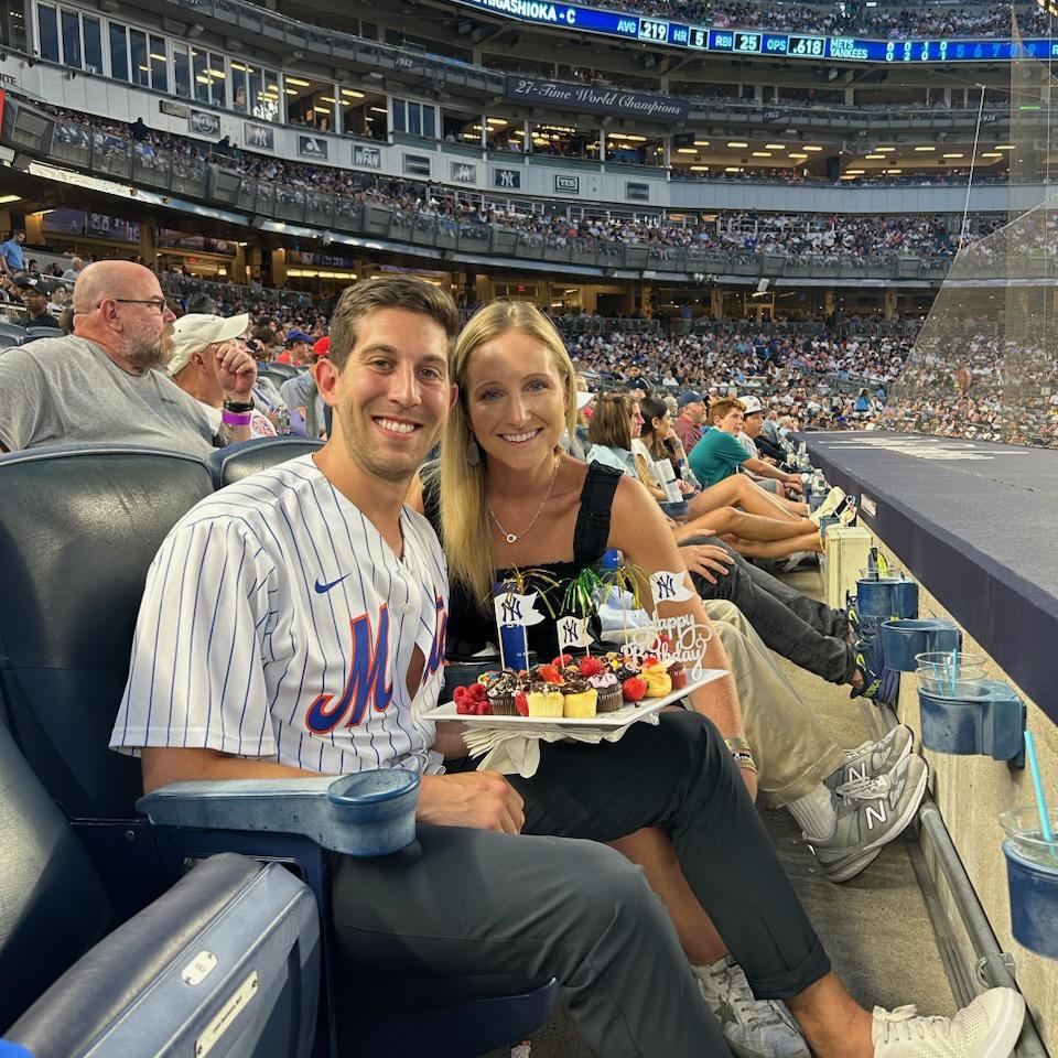 Celebrating Nick's 30th birthday at the subway series in NYC!