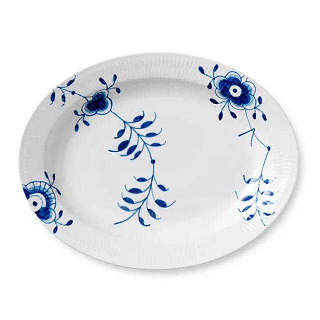 Blue Fluted Mega Dish Oval 36.5cm 14.37"