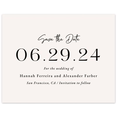 Light Oatmeal, Beige Wedding Digital Save the Date - Milford Landscape