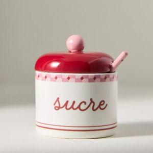 Café Violette Handpainted Stoneware Sugar Bowl