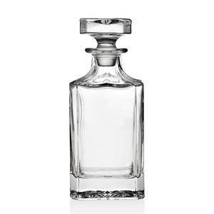 James Scott Crystal Liquor Decanter with Square Stopper-Whiskey Decanter for Wine, Bourbon, Brandy, and Liquor 750ml