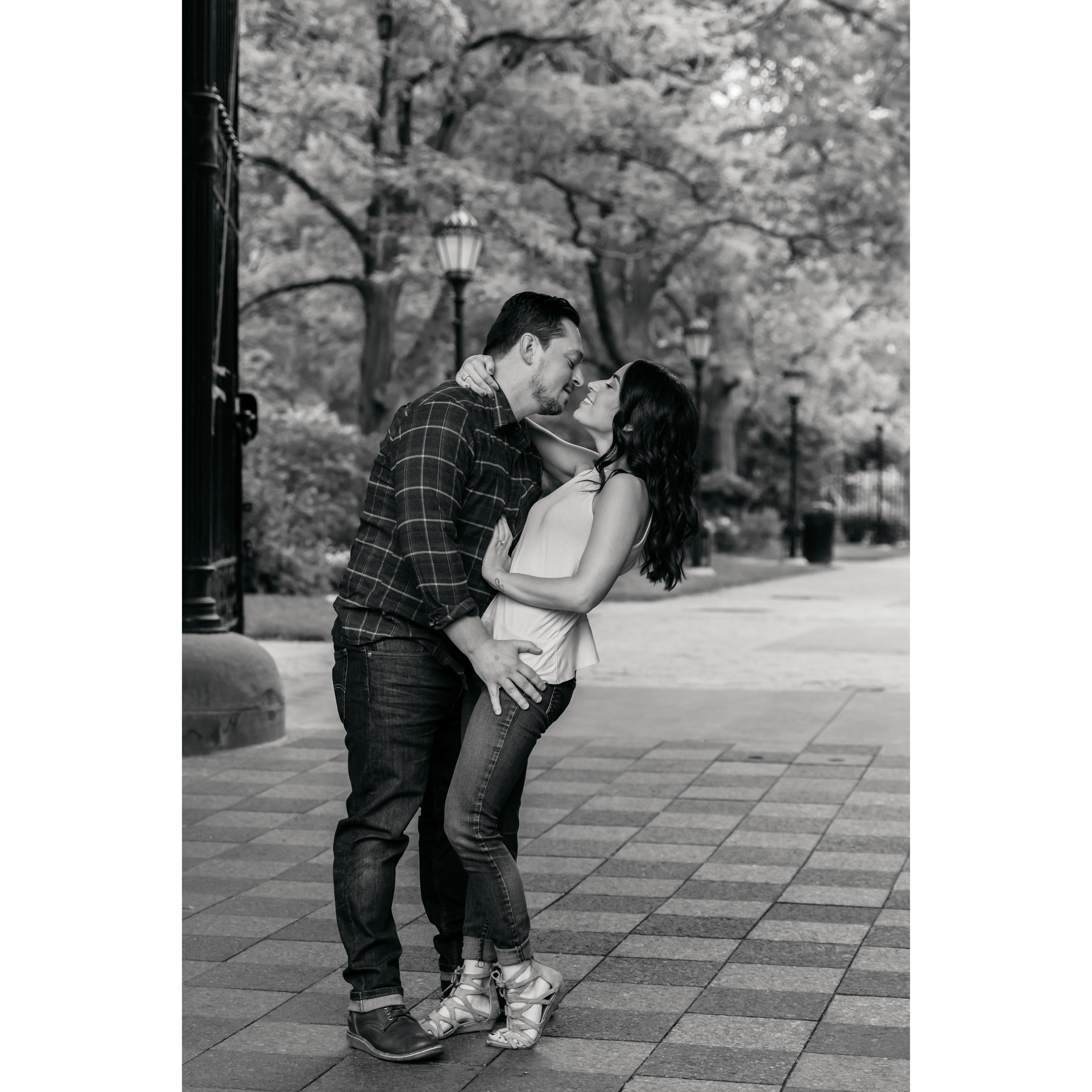 Engagement photos at University of Chicago