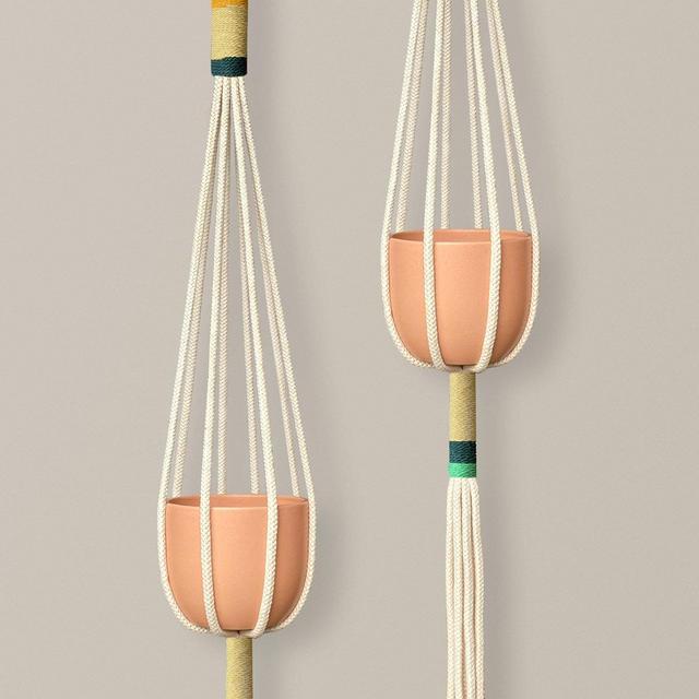 Color Block Macramé Plant Hanger