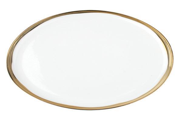 Dauville Platters with Gold Rim - Large
