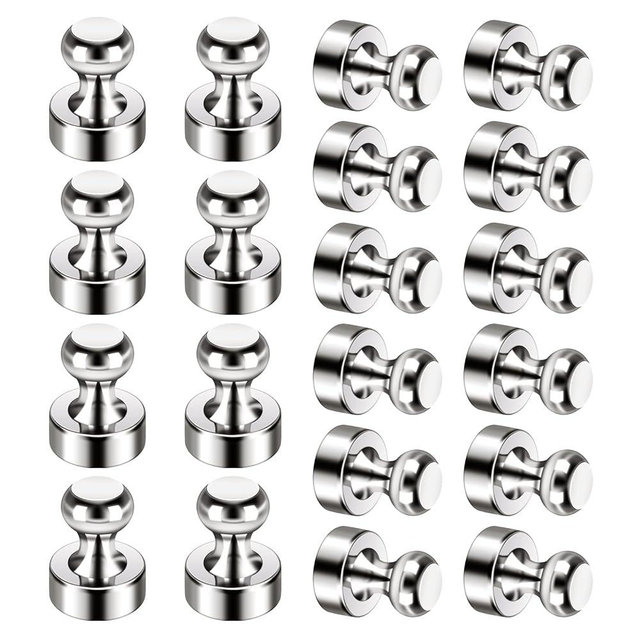 GOOZADA 24Pack Strong Magnets Fridge Magnets Refrigerator Magnets Small Push Pin Magnets for Whiteboard Classroom Office Fridge