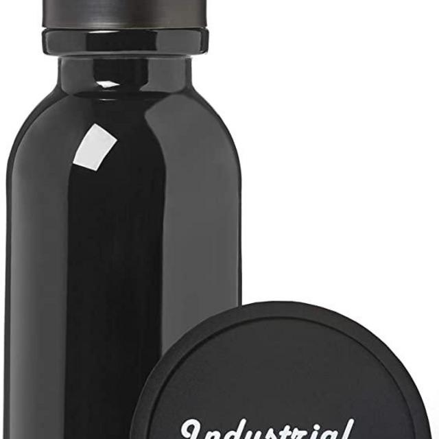 Black Soap Holder for Foaming Soap Dispenser with Non Slip Coaster. 16oz Glass Soap for Bath or Hand Soap by Industrial Rewind (Black/Oil Rubbed Bronze)