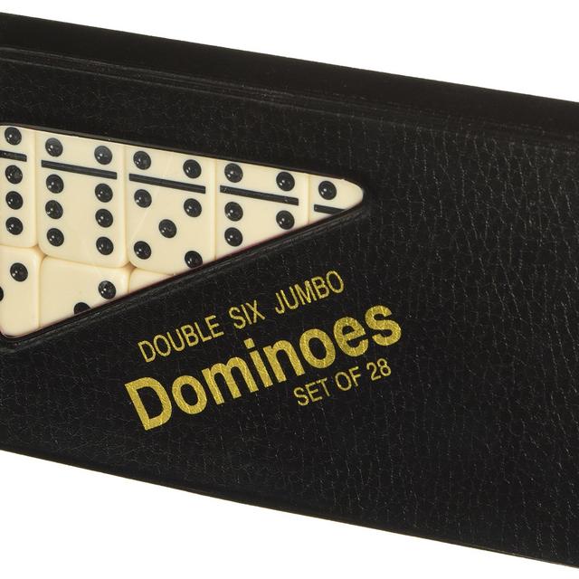 Double 6 Jumbo Dominoes - Ivory