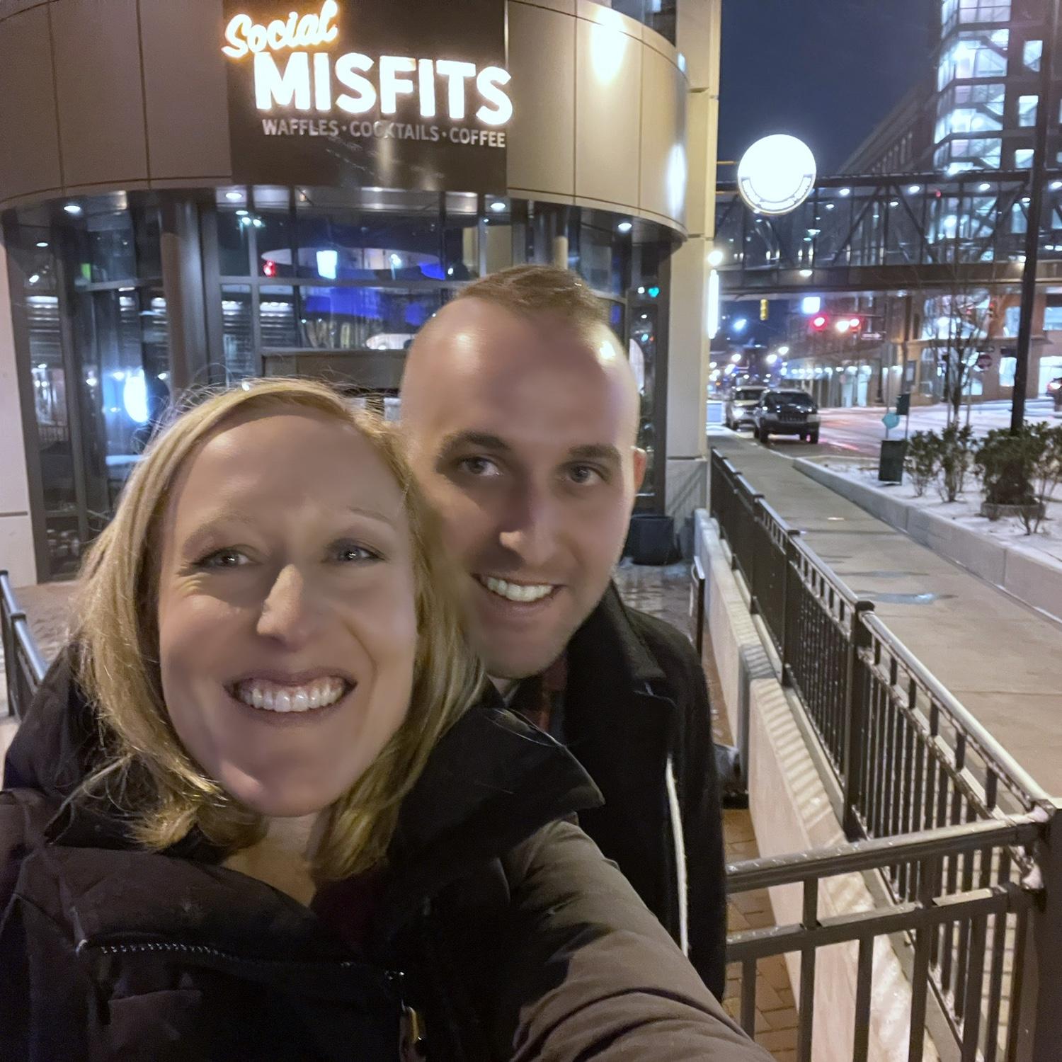 Our first selfie together on Valentines 2022.