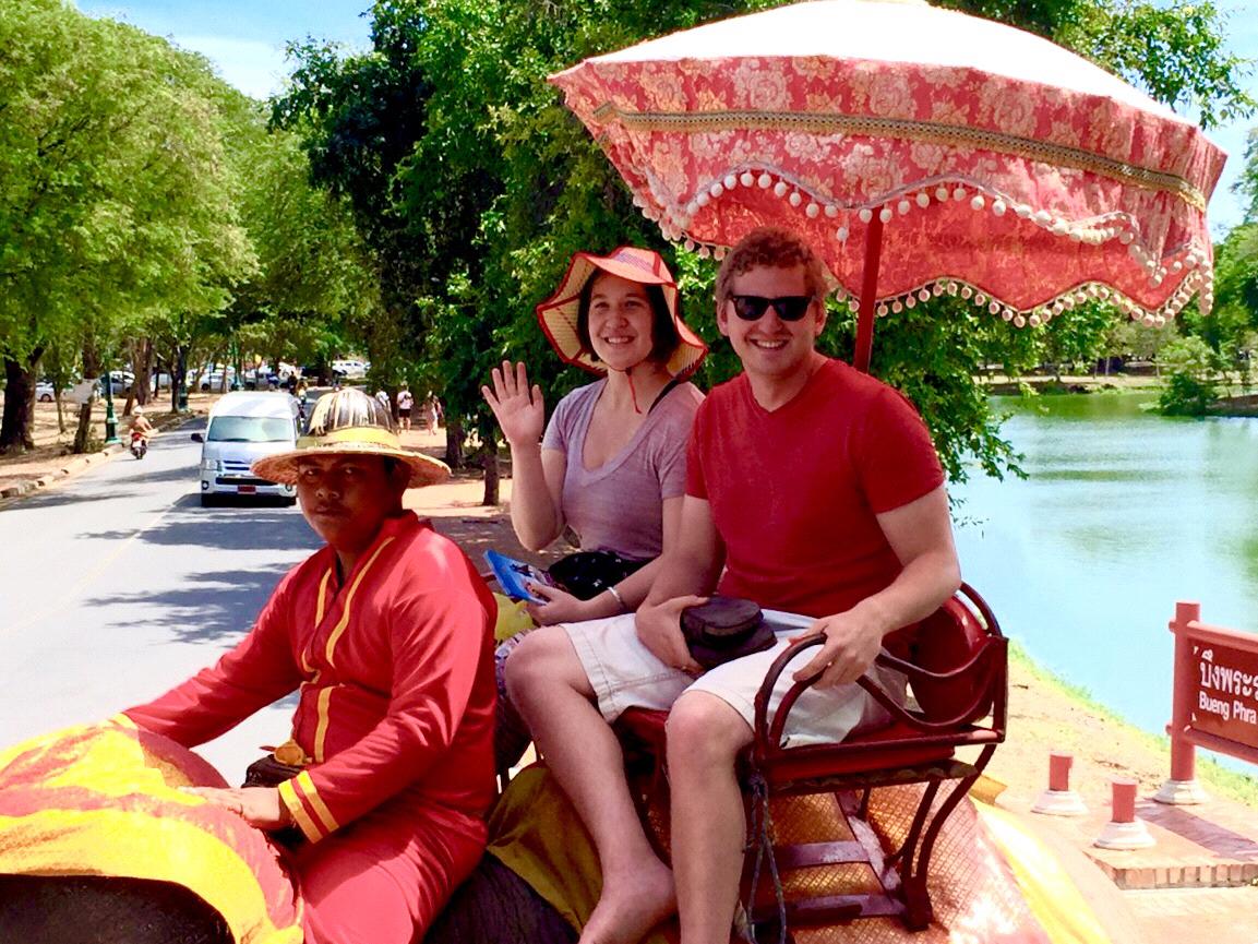 Riding the Elephants in Ayutaya