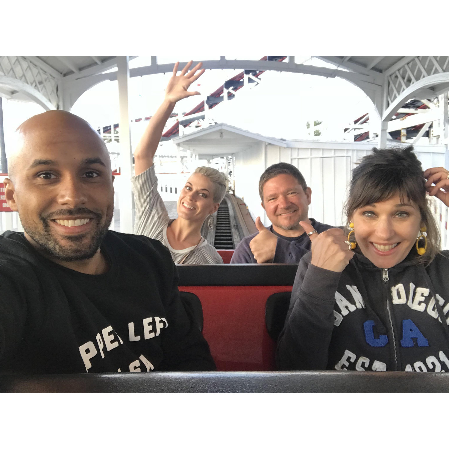 Roller coaster ride in Mission Beach, San Diego!